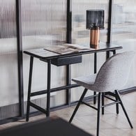 丹麥Tolv Author北歐寧靜書桌 (黑、長100公分)