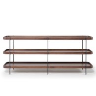 丹麥Tolv Humla 立體邊緣多層置物展架 (胡桃木)