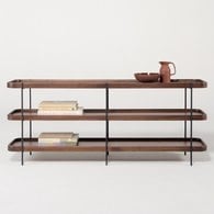 丹麥Tolv Humla 立體邊緣多層置物展架 (胡桃木)