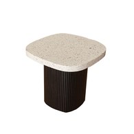 丹麥Tolv 京都園水磨石茶几 (白/黑)