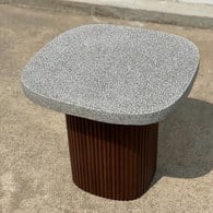 丹麥Tolv 京都園水磨石茶几 (灰/咖、55公分)