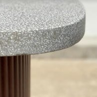 丹麥Tolv 京都園水磨石茶几 (灰/咖、55公分)