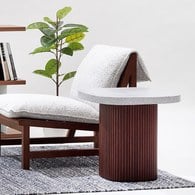 丹麥Tolv 京都園水磨石茶几 (灰/咖、55公分)