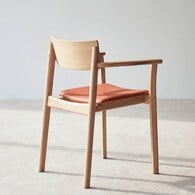 丹麥Tolv Poise典藏實木扶手椅(橡木/皮革椅墊)