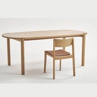 丹麥Tolv Poise典藏實木可堆疊單椅(橡木/皮革椅墊)