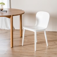 丹麥Tolv Puddle圓弧流線型單椅 (白)