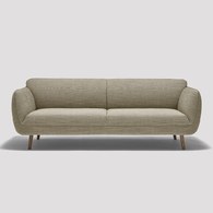 丹麥Tolv 柔軟線條布面三人沙發 (淺灰)