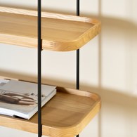 丹麥Tolv Humla 立體邊緣多層置物展架 (橡木、高135 公分)