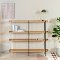 丹麥Tolv Humla 立體邊緣多層置物展架 (橡木、高135 公分)