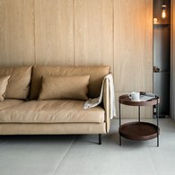 丹麥Tolv Weekend北歐假日皮革沙發 (奶茶、190公分)