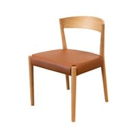丹麥Tolv 一字靠背單椅 (皮革/棕)