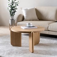 丹麥Tolv 全實木圓形茶几(高43公分)