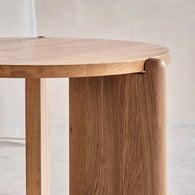 丹麥Tolv 全實木圓形茶几(高43公分)