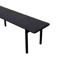 丹麥Tolv Folk北歐森林皮革長凳 (黑)