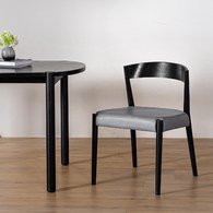 丹麥Tolv一字靠背單椅 (黑/鐵灰皮革)