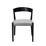 丹麥Tolv一字靠背單椅 (黑/鐵灰皮革)