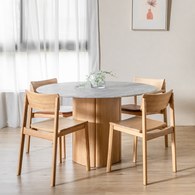 丹麥Tolv 塔拉大理石圓桌 (橡木、直徑125公分)