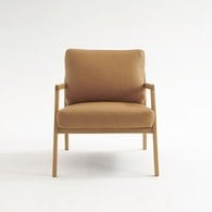 丹麥Tolv 斜背皮革休閒椅 (焦糖)