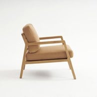 丹麥Tolv 斜背皮革休閒椅 (焦糖)