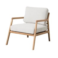 丹麥Tolv 斜背休閒布面單人沙發 (米白)