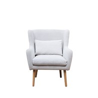 丹麥Tolv 北歐優雅扶手單人沙發 (米白)