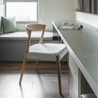 丹麥Tolv 一字靠背單椅 (布面/混麻灰)