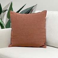 丹麥Tolv 棉麻抱枕 (50x50、磚紅)