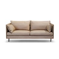 丹麥Tolv Weekend北歐假日皮革沙發 (奶茶、220公分)