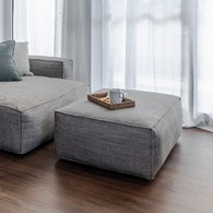 丹麥Tolv Baker積木布面腳凳(混麻深棕)