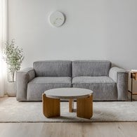 丹麥Tolv Baker澎厚吐司布面沙發 (深麻灰、200公分)