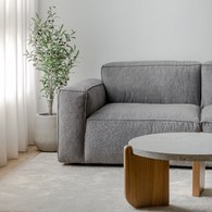 丹麥Tolv Baker澎厚吐司布面沙發 (深麻灰、200公分)