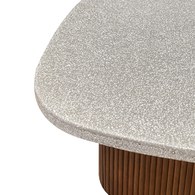 丹麥Tolv 京都園水磨石茶几 (暖灰/深橡木)