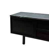 丹麥Tolv Yorke 黑色大理石電視櫃(200公分)