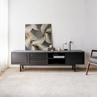 丹麥Tolv Yorke 黑色大理石電視櫃(200公分)