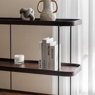 丹麥Tolv Humla 立體邊緣多層置物展架 (胡桃木、高135 公分)