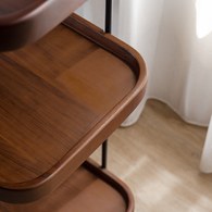 丹麥Tolv Humla 立體邊緣多層置物展架 (胡桃木、高135 公分)