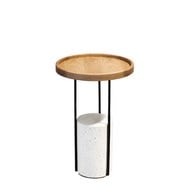 丹麥Tolv Cloch 水磨石柱腳圓形邊桌(橡木)