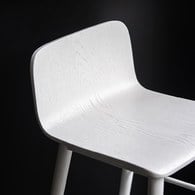 丹麥Tolv Tami 簡約L型高腳吧台椅 (白)