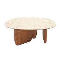 丹麥Tolv 三角摩登洞石茶几 (橡木、90公分)