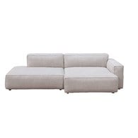 丹麥Tolv Baker積木布面沙發 (右向、麻灰)