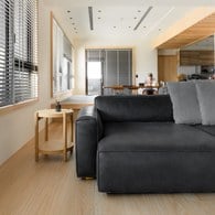 丹麥Tolv Baker積木皮革沙發 (左向、黑)