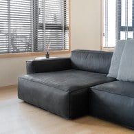 丹麥Tolv Baker積木皮革沙發 (左向、黑)