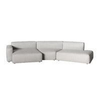 丹麥Tolv Baker積木布面沙發 (左向海灣型、混麻灰)