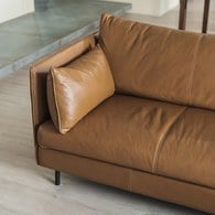 丹麥Tolv Weekend北歐假日皮革沙發 (焦糖色、270公分)