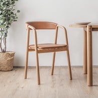 丹麥 Tolv Inlay圓柔扶手單椅 (橡木/皮革)