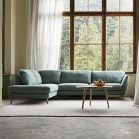 波蘭Sits Stella灑落的片刻日光左向L型沙發 (草綠、長299公分)