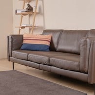 波蘭 Sits Sigge派皮酥塔皮革3.5人沙發 (深棕)