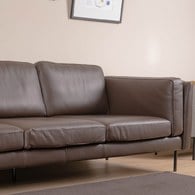 波蘭 Sits Sigge派皮酥塔皮革3.5人沙發 (深棕)