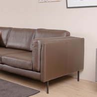 波蘭 Sits Sigge派皮酥塔皮革3.5人沙發 (深棕)