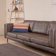 波蘭 Sits Sigge派皮酥塔皮革3.5人沙發 (深棕)